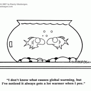 Animal Cartoons: cartoons about pets, funny animals, talking animals, zoo animals, wild animals, animal cartoons for clip art, animal humor, animal jokes, animal pictures, animal comics, farm animals, wildlife, global warming, pee, urine, warm water, fish, talking fish, goldfish, bathroom, toilet