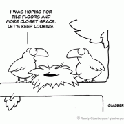 Animal Cartoons, real estate cartoons, birds, nest, house hunting, house hunter, apartments, wild animals.