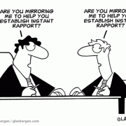 Leadership and Managment Cartoons: mirroring behavior