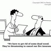 Leadership and Managment Cartoons: managing dead wood.