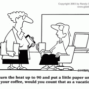 Leadership and Managment Cartoons: vacation schedule.