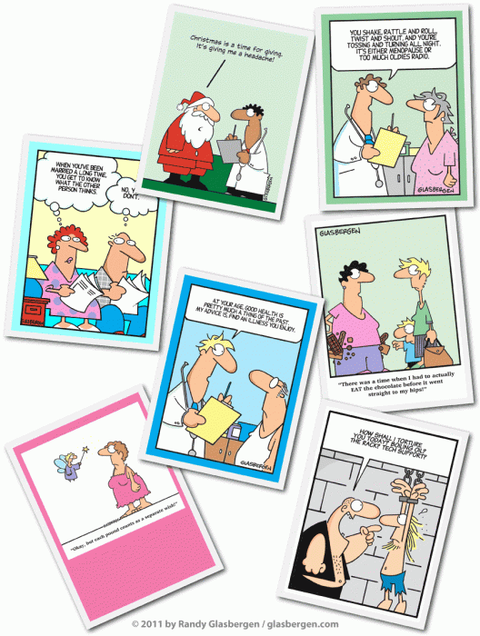 Greeting Card Cartoons, Cartoons for Greeting Cards, NobleWorks Cartoons, Recycled Greetings Cartoons, Glasbergen Greeting Cards, Greeting Card Illustrations