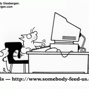 Cat Cartoons: computer, cats on computer