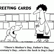 Dog Cartoons: Mother's Day, Father's Day, greeting card