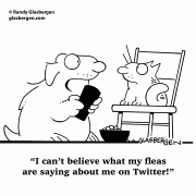 I can\'t believe what my fleas are saying about me on Twitter!