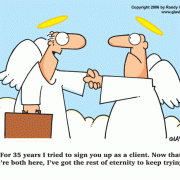 Christian Cartoons: religious cartoons, religion, church, christian lifestyle, Christian family, Christian values, Christian humor, Christian comics, cartoons for Christians, church cartoons, Heaven, angels, afterlife, crossing over