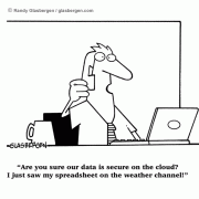 cloud computing, information security, Are you sure our data is secure on the cloud? I just saw my spreadsheet on the weather channel!