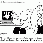 Computer Cartoons: home computer, home media center, computer desk, personal computer, family computer, family PC, computer repair, technical support.