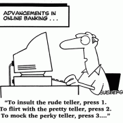 Computer Cartoons: home computer, home media center, computer desk, personal computer, family computer, family PC,home computer, personal computer, online banking, banking online.