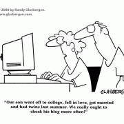 Social Networking Cartoons: cartoons about social networking, cartoons about college, college cartoons, cartoons about blogging, bloggers, blogs, blog readers, new media.