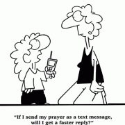 Social Networking Cartoons: cartoons about social networking, cartoons about texting, text messaging, cartoons about praying, Christian cartoons, religious cartoons, cartoons about prayer, talking to God.