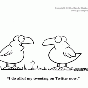 Social Networking Cartoons: cartoons about social networking, cartoons about Twitter, cartoons about tweeting.