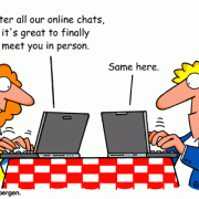 Social Networking Cartoons: cartoons about social networking, online dating, meeting offline, online chat cartoons.