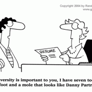 Diversity Cartoons: diversity education, workplace diversity, cultural diversity, lack of diversity, diversity awareness, diversity training, diversity policy, I have a mole shaped like Danny Partridge, what is diversity?