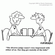 Divorce Cartoons, cartoons about divorce, custody, custody battle, divorce court, divorce judge.