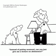Dog Cartoons: dog spay, dog neutering, abstinence