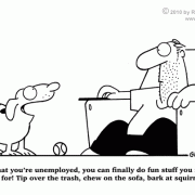 Dog Cartoons: cartoons about dogs, unemployed, unemployment