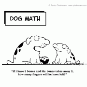 Dog Cartoons: cartoons about dogs, dog math, fingers