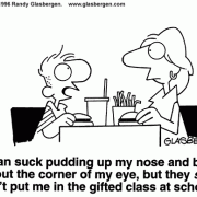  Education Cartoons: cartoons about teachers, school cartoons, classroom humor, cartoons about homework, classes, lessons, students, class assignments, learning, gifted student, gifted class, genius, exceptional student.