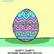 Humpty Dumpty, Extreme Makeover Edition. Easter eggs, holidays, cartoons about easter, Easter Cartoons,easter basket.