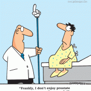 I don't enjoy prostate exams any more than you do, doctor, medical cartoons, examination, physical.