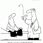 Cardiology, heart, cardiologist, doctors, Heads, you get a quadruple bypass. Tails, you take a baby aspirin.
