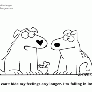 dog cartoons, dogs, love, romance, I can't hide my feelings any longer, I'm falling in love!