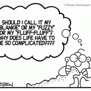 Baby Cartoons: life is complicated, blanket, blanky, binkie, neurotic baby. 