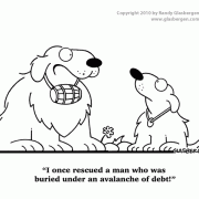 Money Cartoons: cash, saving money, losing money, investing, finance, financial services, personal finance, investing tips, investing advice, financial advice, retirement investing, Wall Street humor, making money, mutual funds, retirement planning, retirement plan, retirement fund, financial advisor, debt, buried in debt, overspending, personal finances. 