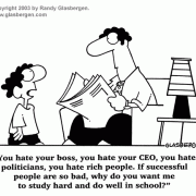 Self-Improvement Cartoons: career advancement, motivation, achievement, setting goals, business goals, personal goals, inspirational cartoons, motivational messages, cartoon motivators, success, striving for success, cartoons about getting motivated, motivational parody, accomplishment, resentment, successful people, hate successful people, attitude toward success, bad attitude, anti-authority cartoon.