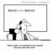 Cartoons about asking for a raise, getting a promotion, career advancement.