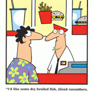 Cartoons About Dieting, Cartoons About Losing Weight: nutrition, weight loss diet, fad diets, diet and exercise cartoons, thinner, calories, burning calories, low-calorie, Thin Lines, dieting tips, diet advice, diet doctors, diet humor, healthy eating, lose weight, obese, cartoons about obesity, unhealthy eating, diet plans, dining out, fast food, sensible food choices, restaurant menu choices, low-fat menu choices, low-calorie fast food.