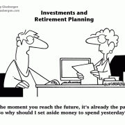 The moment you reach the future, it's already the past. So why should I set money aside to spend yesterday?, investing, money, IRA, 401(k), 401k, retirement, retirement fund, getting older, money.