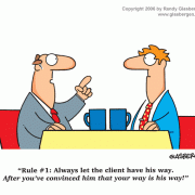 Sales cartoon, cartoons about sales training, sales manager, selling advice, sales advice, sales rules, rules for selling, sales training.