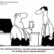Stress Management Cartoons: stress management tips, relaxation techniques, dealing with stress, stress relief, coping with stress, stress management retreat, retreat, business, business cartoons, office cartoons, stress, stress management, manage stress, coping, coping with stress, anxiety, stress disorder, stress management techniques.