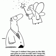You get 3 wishes! One goes to the IRS, one goes to your ex-wife and I keep the third wish as payment for my services.