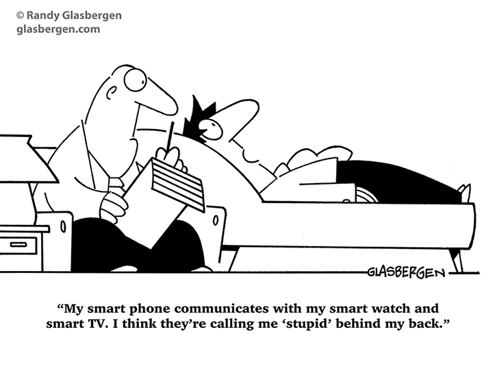Smartwatch Technology Cartoons - Randy Glasbergen - Glasbergen Cartoon